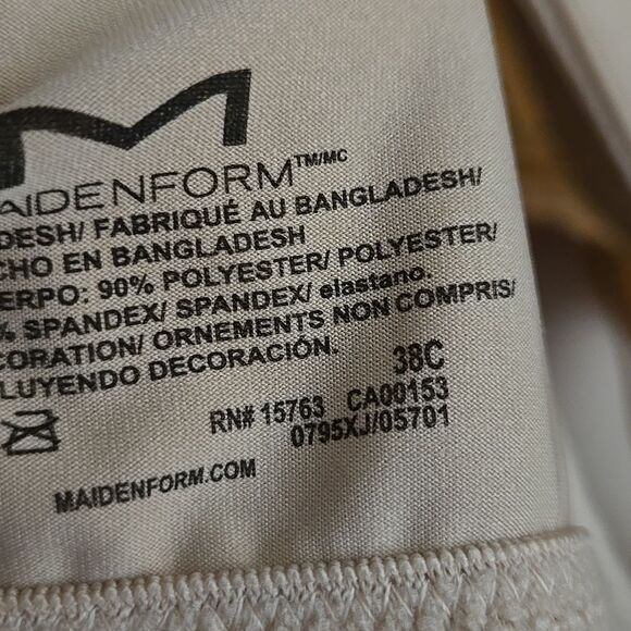 Maidenform 38c New nude color bra Underwire Tshirt Style Tan Womens - Picture 6 of 10